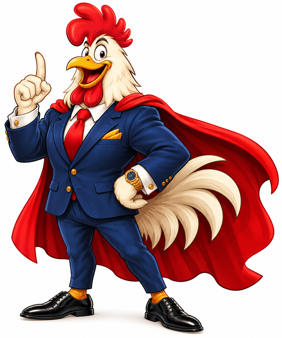 Fustercluck, the management consultant rooster